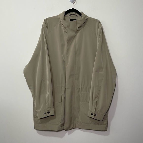 Liz claiborne Men's tan tech spring fisherman casual trench jacket in size L - Picture 1 of 9